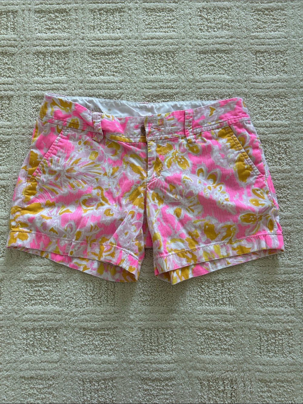 Lilly Pulitzer Pink & Yellow Floral Shorts